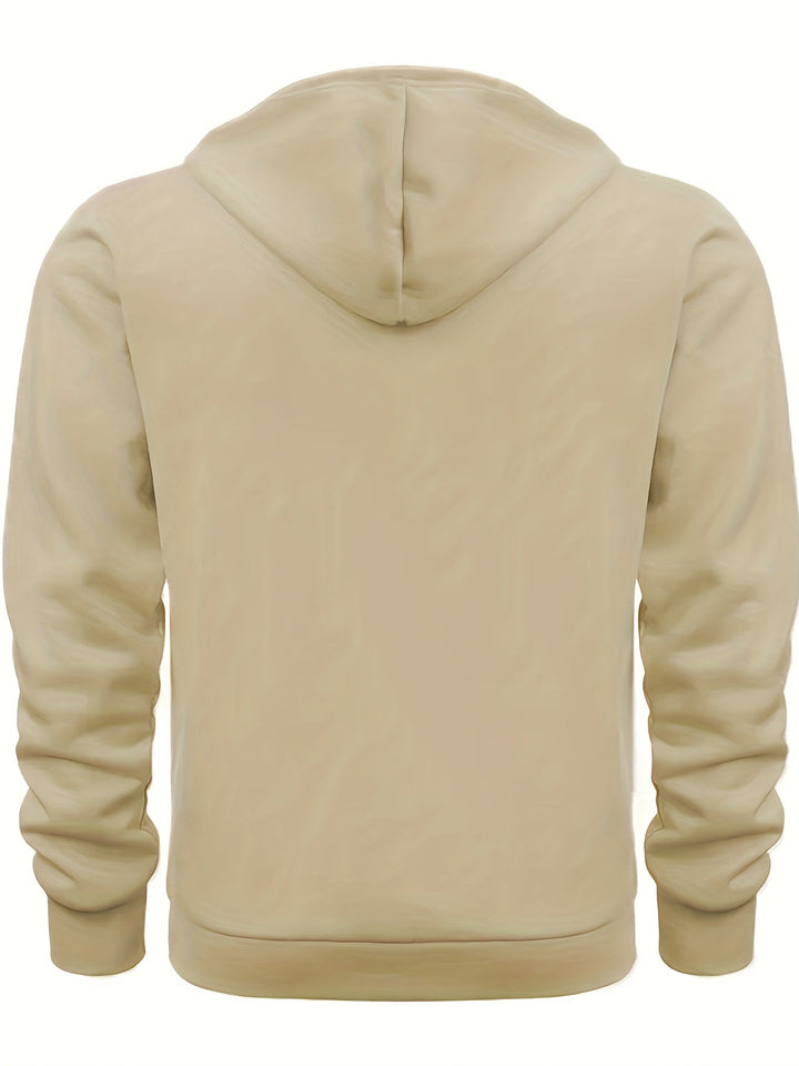 Cool Men's Hoodie with Half Zip - Archer-Black-M-Nora Luxe