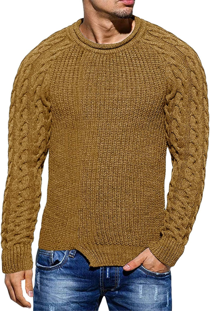 Cool Men's Sweater - Damian-Brown-M-Nora Luxe