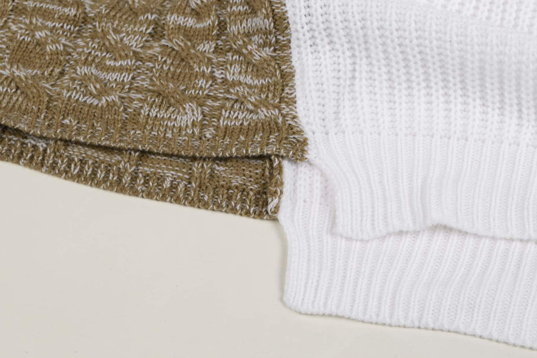 Cool Men's Sweater - Damian-White Gray-M-Nora Luxe