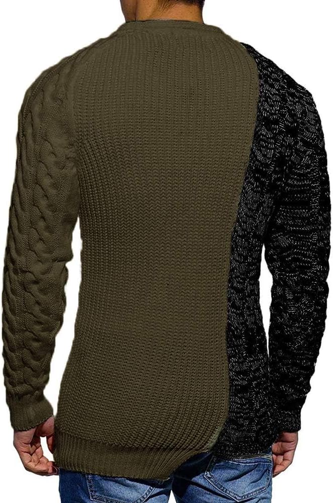 Cool Men's Sweater - Damian-White Gray-M-Nora Luxe