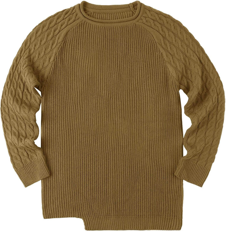 Cool Men's Sweater - Damian-White Gray-M-Nora Luxe