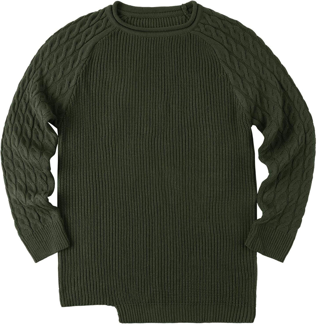 Cool Men's Sweater - Damian-White Gray-M-Nora Luxe