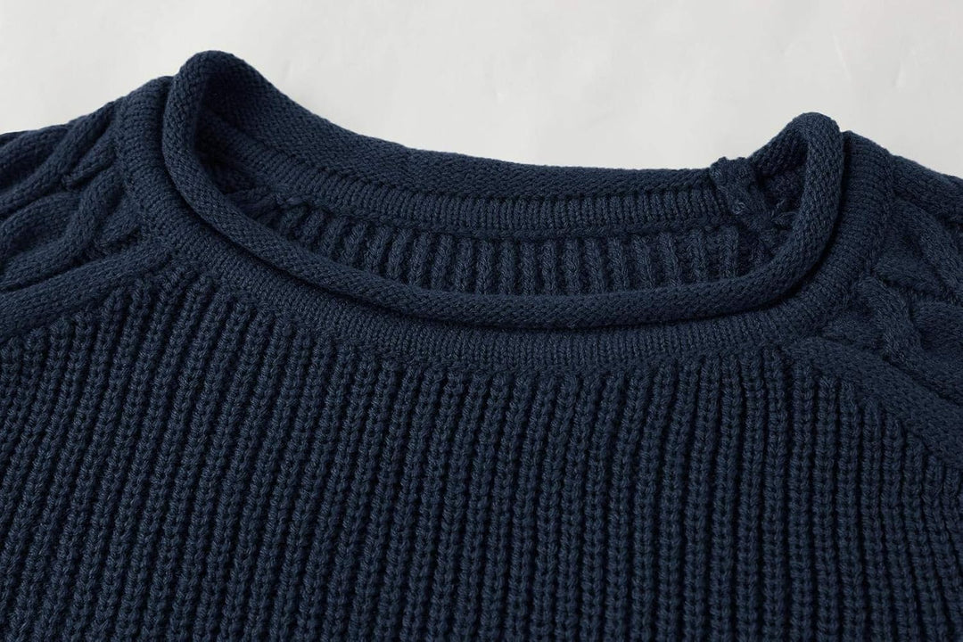 Cool Men's Sweater - Damian-White Gray-M-Nora Luxe