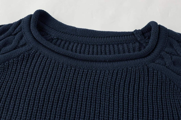 Cool Men's Sweater - Damian-White Gray-M-Nora Luxe