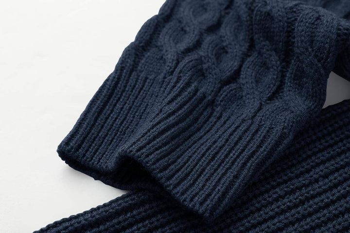 Cool Men's Sweater - Damian-White Gray-M-Nora Luxe