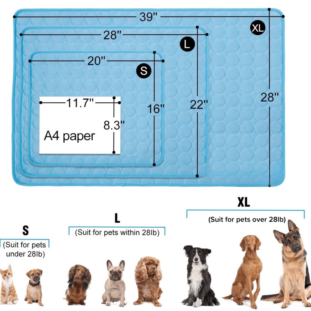 Cooling Dog Mat - CoolPet Mat-Blue-XS 15.75x11.81 inches-Nora Luxe