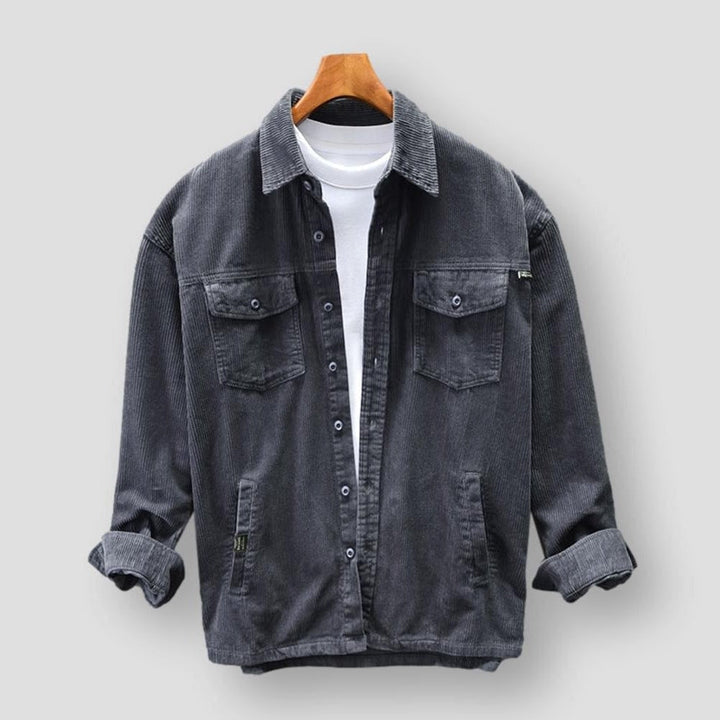 Corduroy Men's Shirt - David-Gray-S-Nora Luxe
