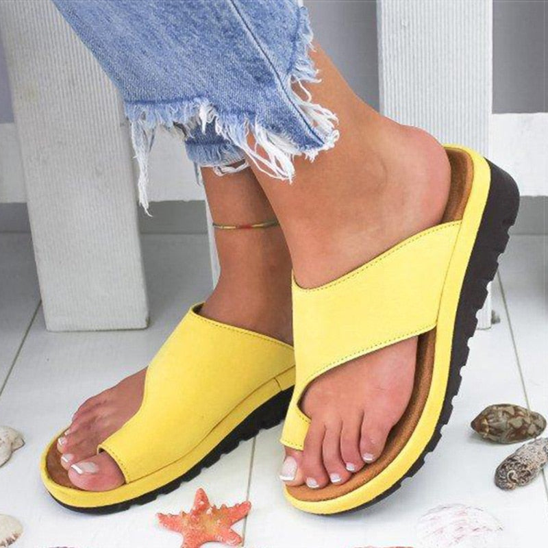 Corrective Sandals for Calluses - OrthoSole-Yellow-4-Nora Luxe