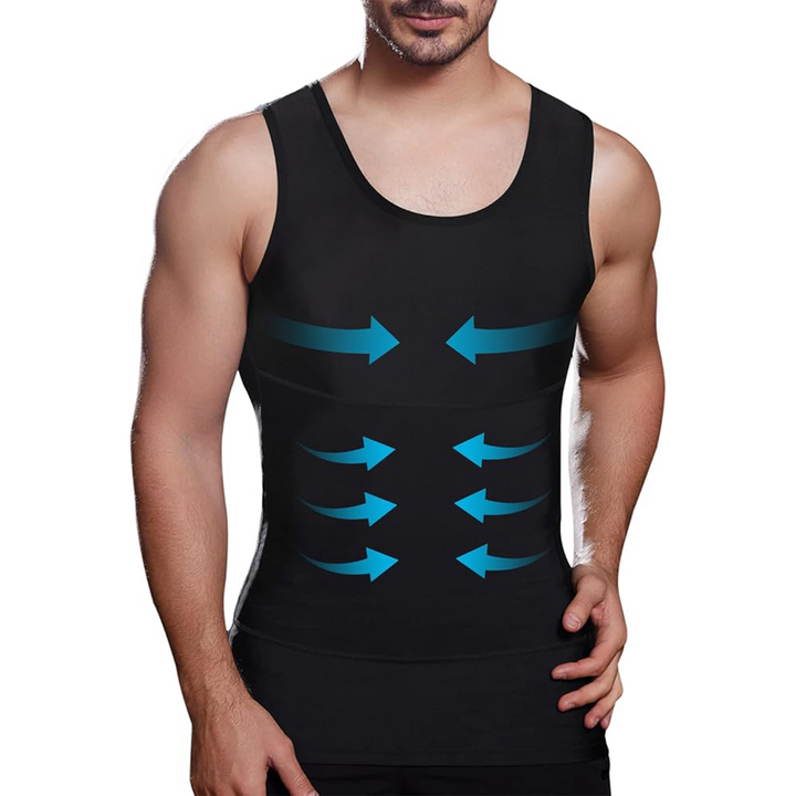 Corrective Shirt with Shaping Effect – Noah-Black-M-Nora Luxe