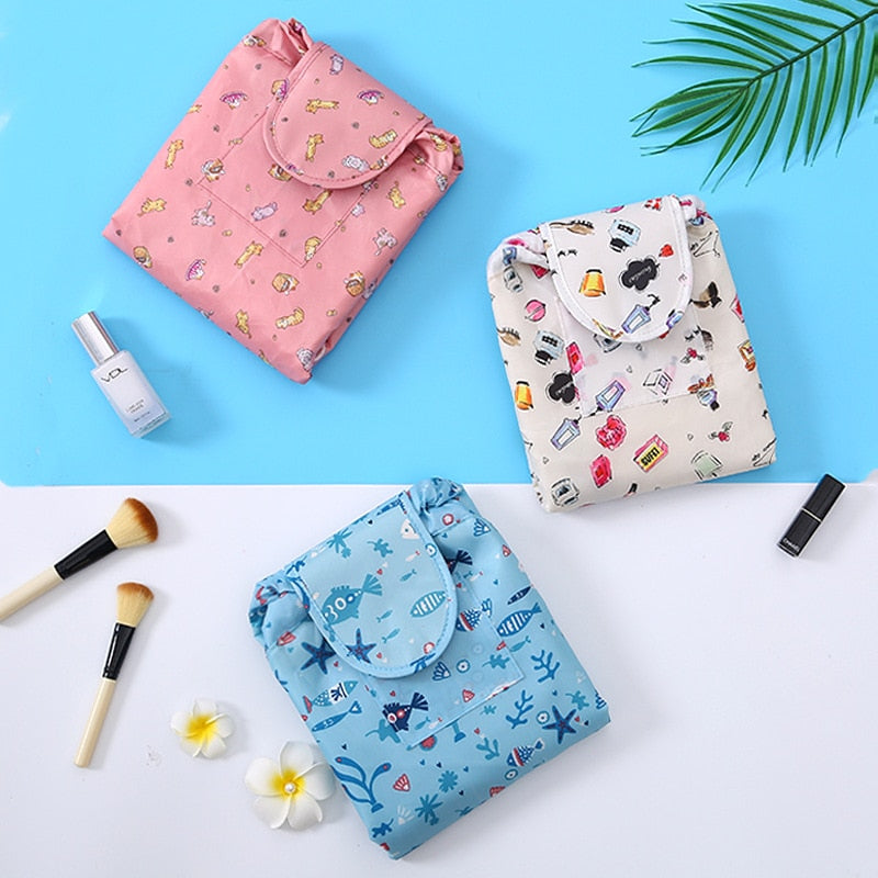 Portable Drawstring Cosmetic and Toiletry Bag – 1+1 FREE Travel Organiser