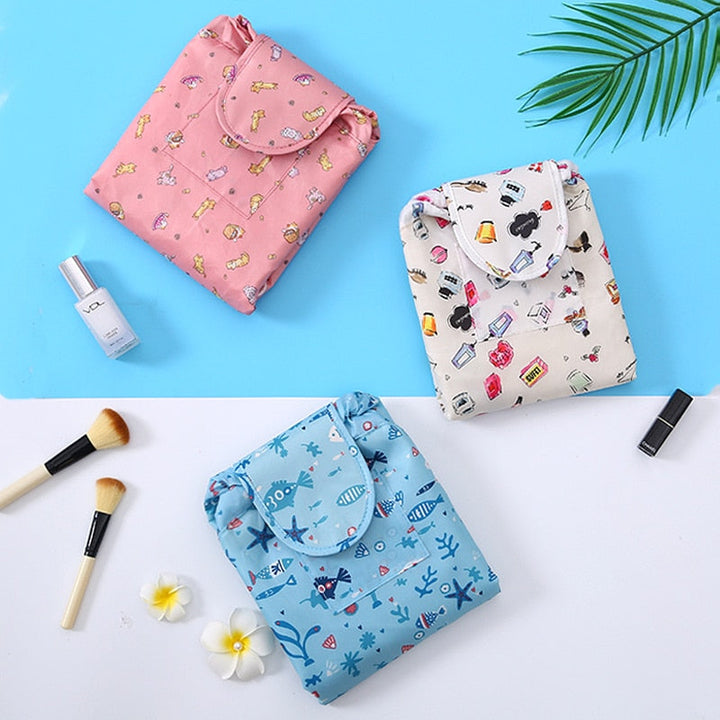 Portable Drawstring Cosmetic and Toiletry Bag – 1+1 FREE Travel Organiser
