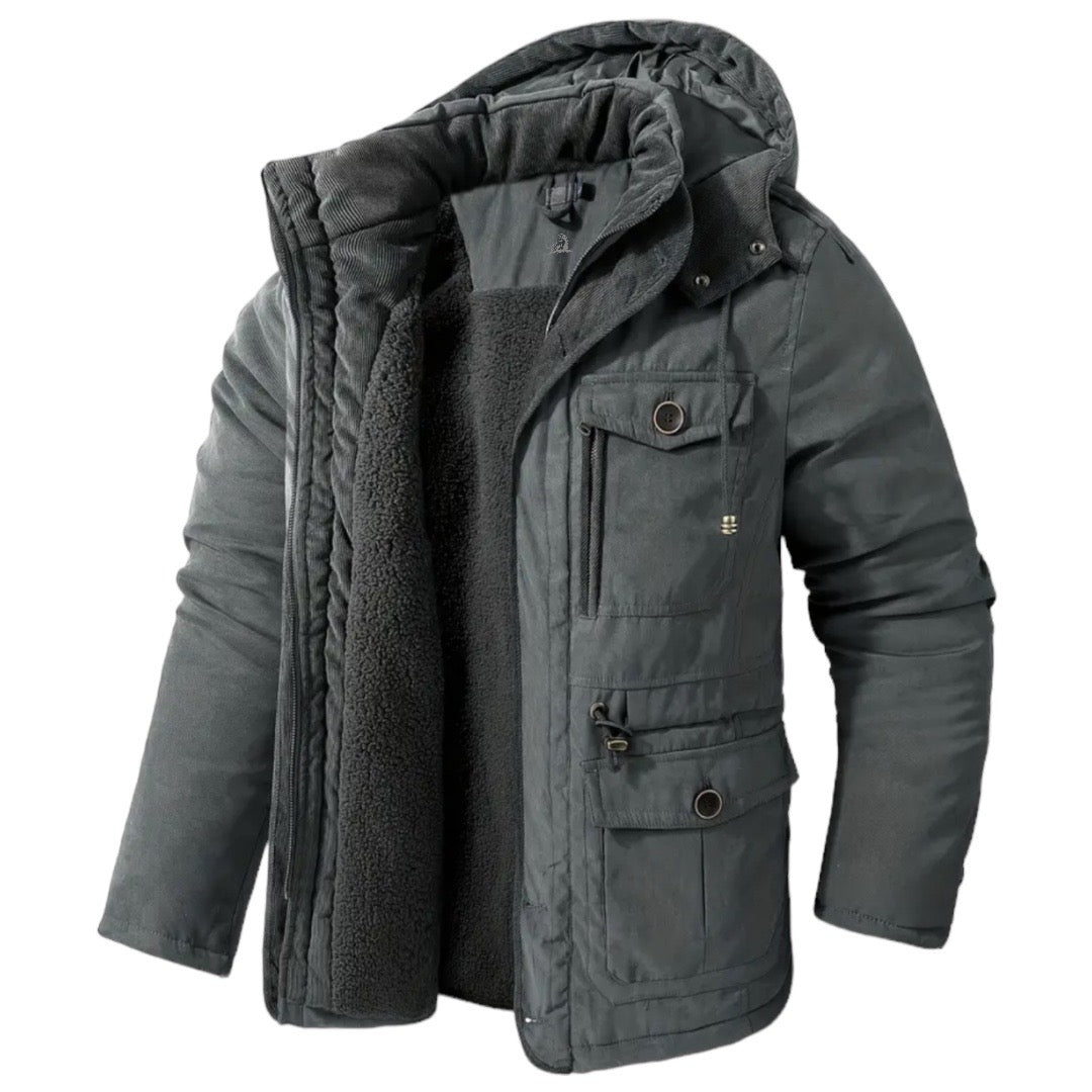 Cotton Jacket for Active Men - Apex Shift-Black-S-Nora Luxe
