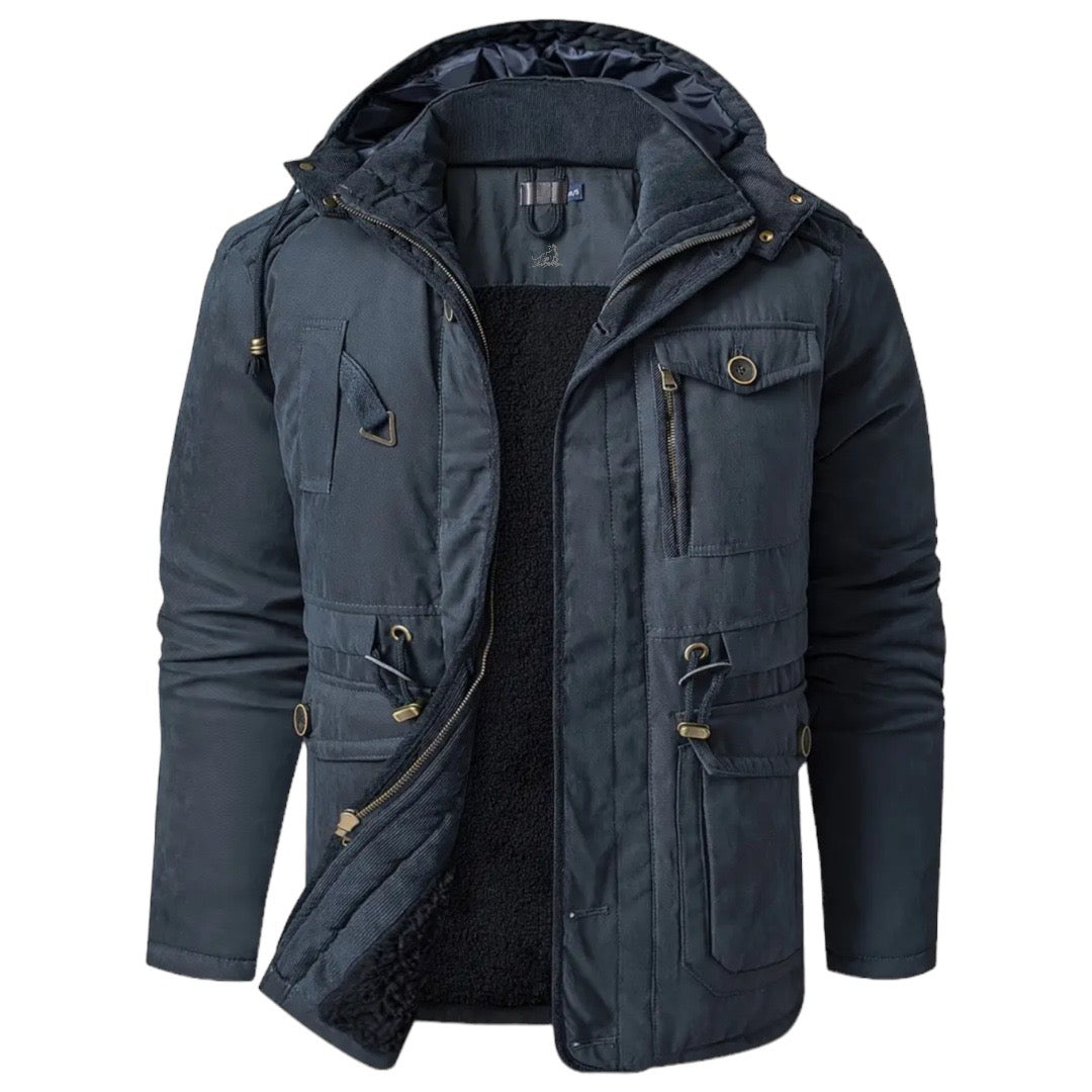 Cotton Jacket for Active Men - Apex Shift-Black-S-Nora Luxe