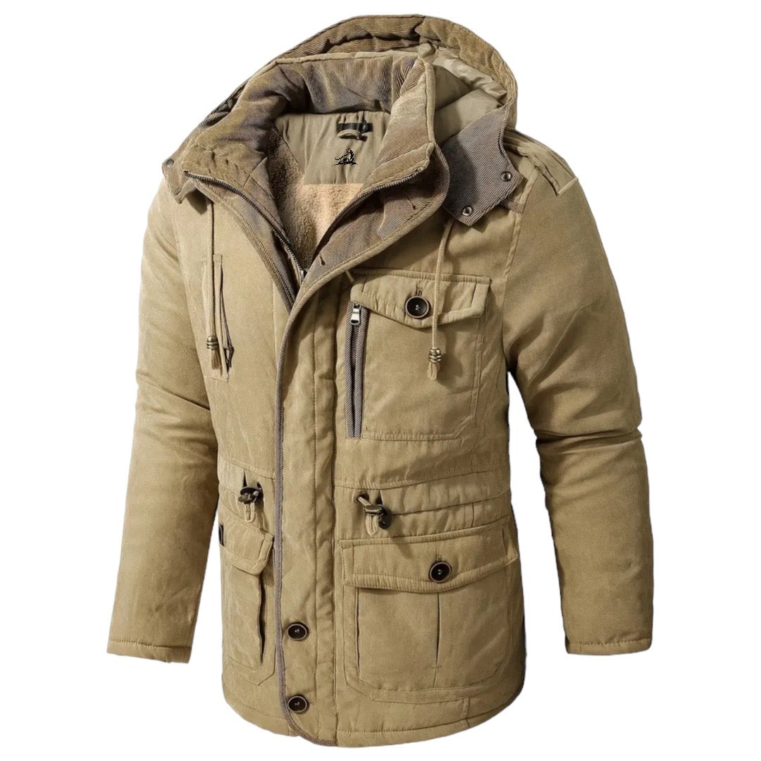 Cotton Jacket for Active Men - Apex Shift-Brown-S-Nora Luxe