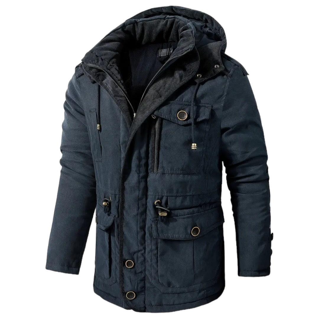 Cotton Jacket for Active Men - Apex Shift-Dark Blue-S-Nora Luxe