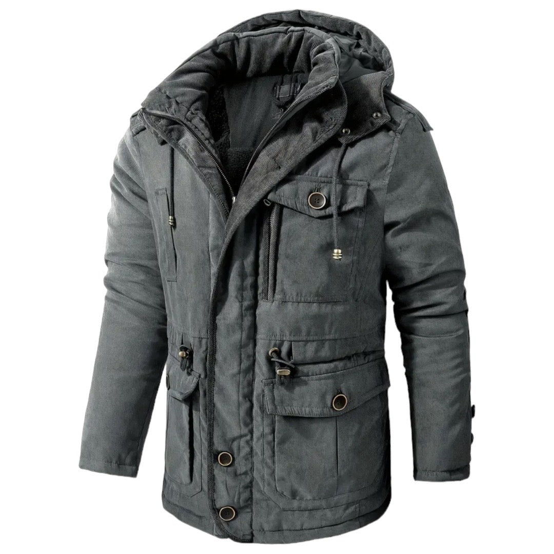 Cotton Jacket for Active Men - Apex Shift-Gray-S-Nora Luxe