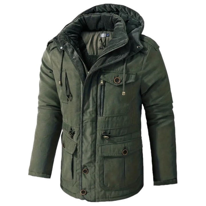 Cotton Jacket for Active Men - Apex Shift-Olive Green-S-Nora Luxe