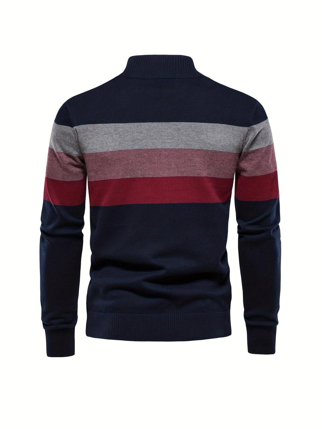 Cotton Knit Men's Sweater - Wyatt-Dark blue-S-Nora Luxe