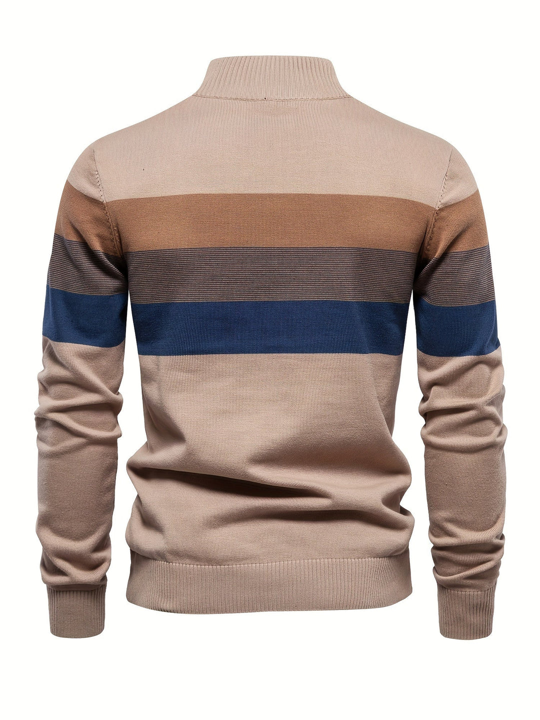 Cotton Knit Men's Sweater - Wyatt-Dark blue-S-Nora Luxe