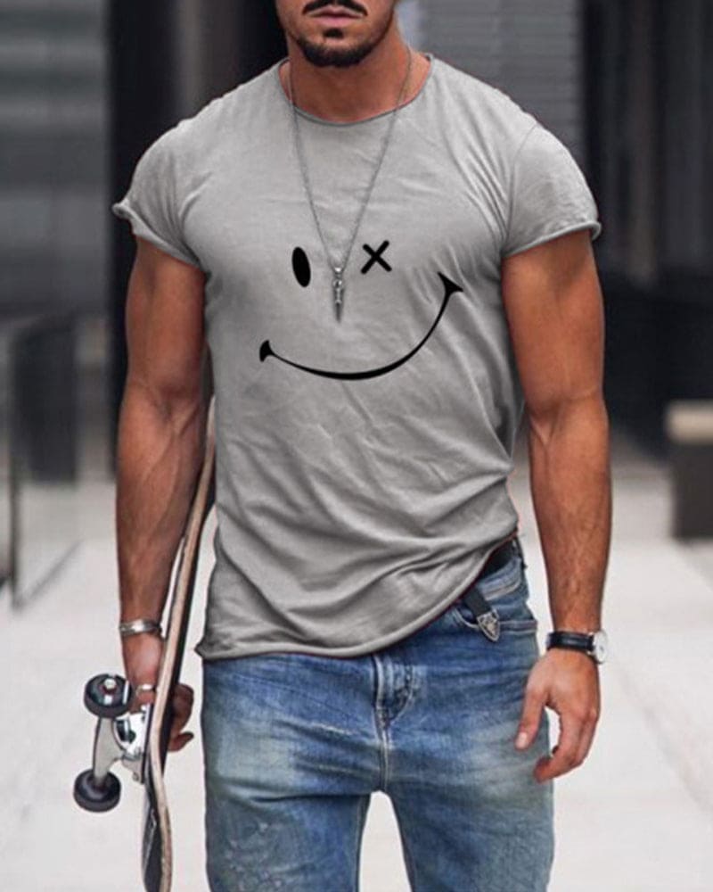 Cotton Men's T-Shirt - Arlo-Gray-S-Nora Luxe