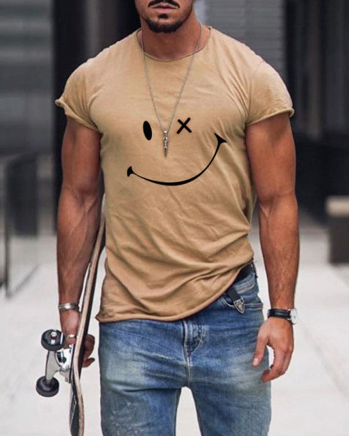 Cotton Men's T-Shirt - Arlo-Khaki-S-Nora Luxe