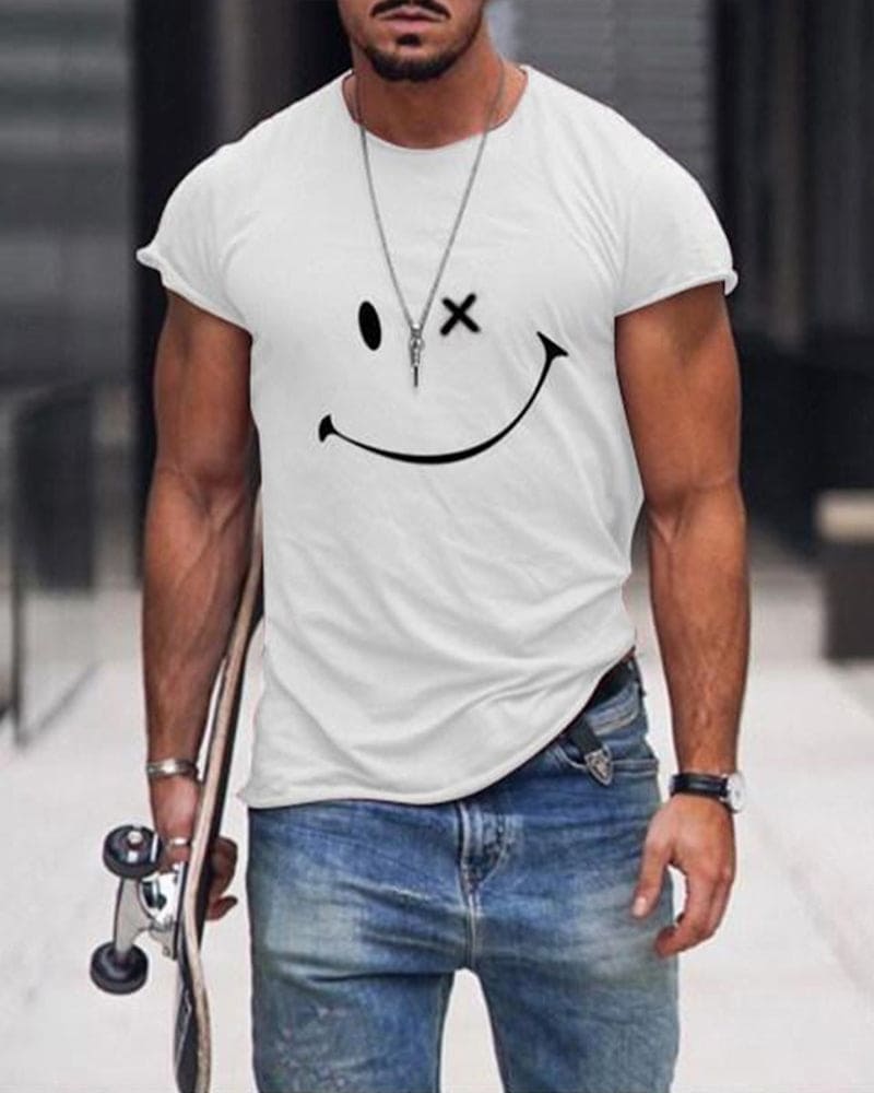 Cotton Men's T-Shirt - Arlo-White-S-Nora Luxe