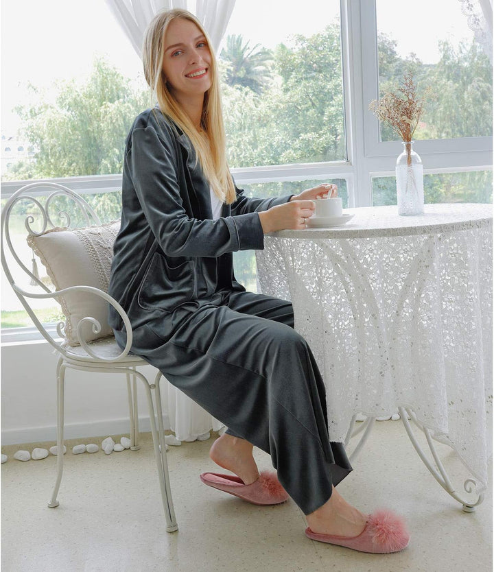 Cozy Velvet Memory Foam Slippers - VelvetEase-Black-4.5-Nora Luxe