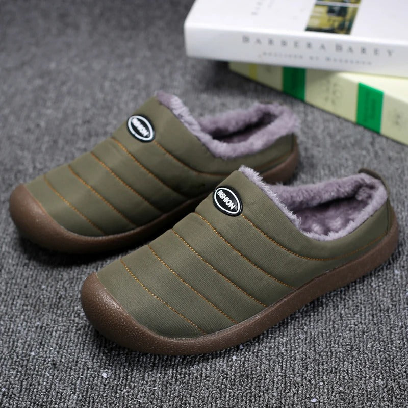 CozyWarm Men's Slippers | Warmly Lined for Extra Warmth-Green-6.0-Nora Luxe