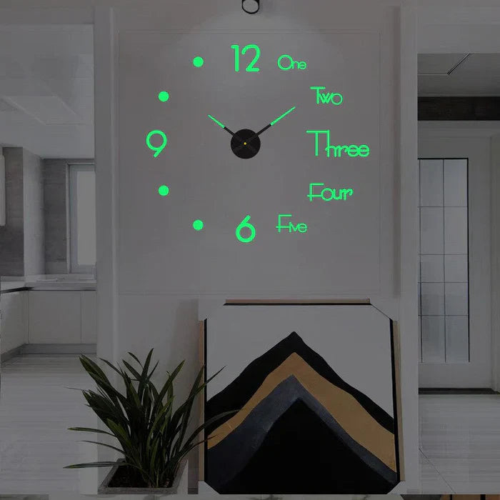 Creative Wall Clock - ArtTime-Half - Luminous-23.62 – 39.37 in-Nora Luxe