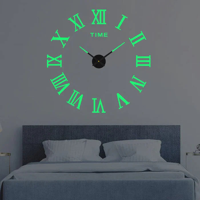 Creative Wall Clock - ArtTime-New Roman - Luminous-23.62 – 39.37 in-Nora Luxe