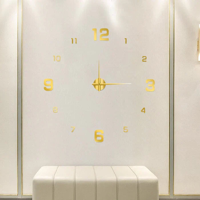 Creative Wall Clock - ArtTime-Numbers - Gold-23.62 – 39.37 in-Nora Luxe