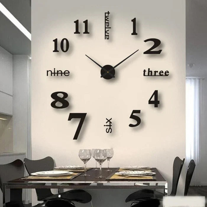 Creative Wall Clock - ArtTime-Quarter - Black-23.62 – 39.37 in-Nora Luxe