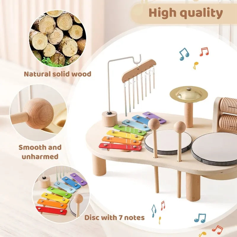 Creative Wooden Toy Music Station - MelodyMaker-Nora Luxe