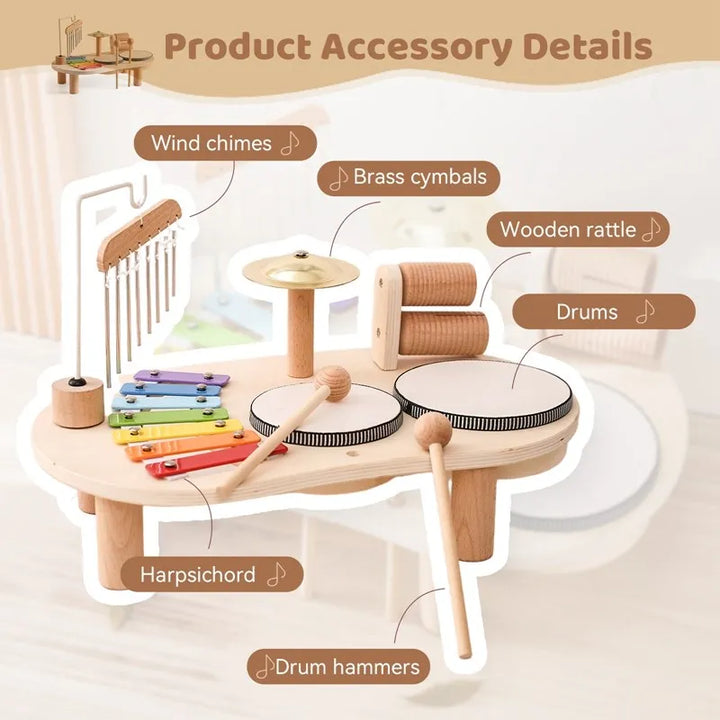 Creative Wooden Toy Music Station - MelodyMaker-Nora Luxe