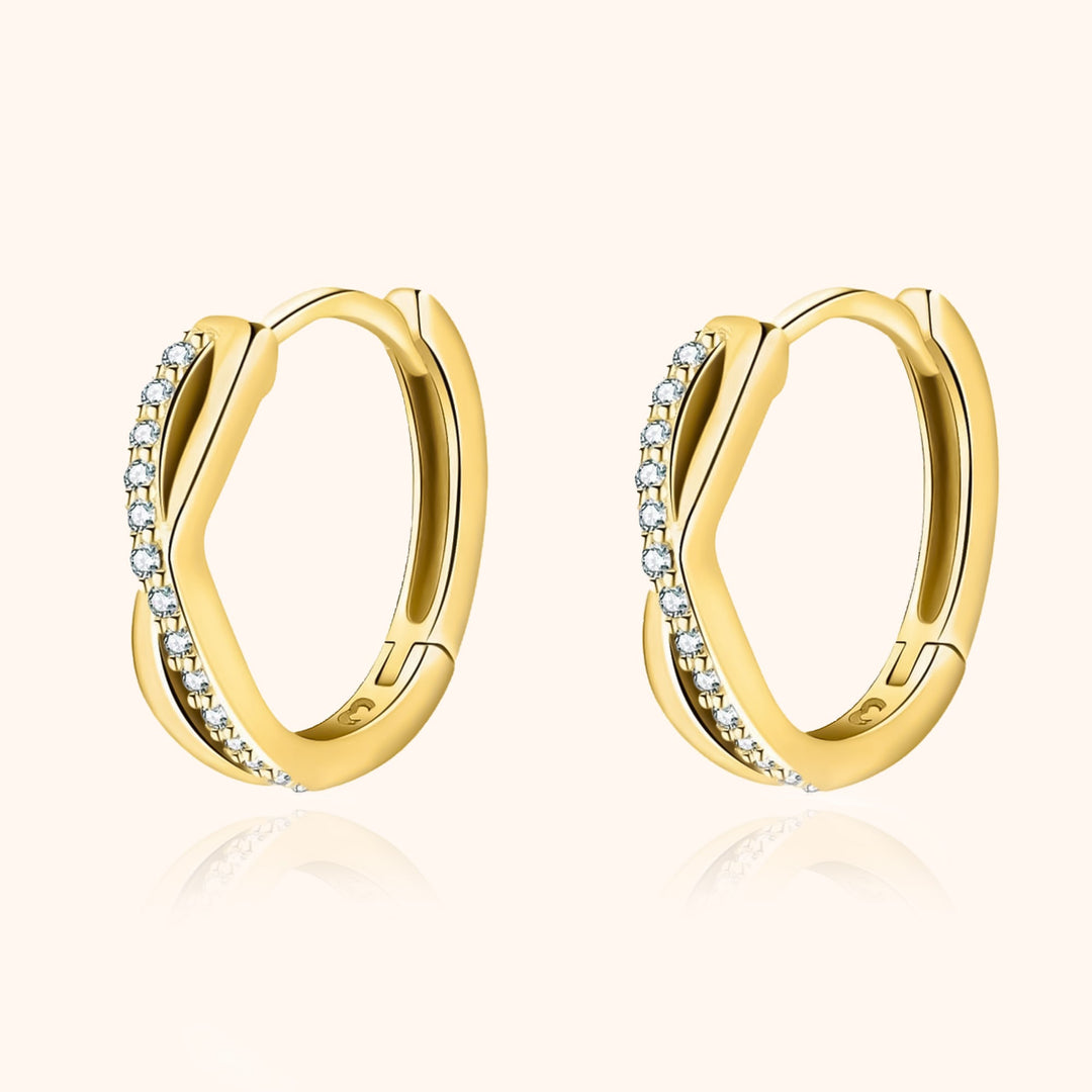 Crossed Earrings - Sophia-Gold-Nora Luxe