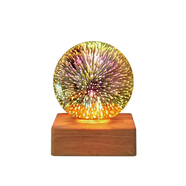 Crystal Ball Lamp with 3D Firework Effect - StarburstGlow-Starry Sky-Nora Luxe