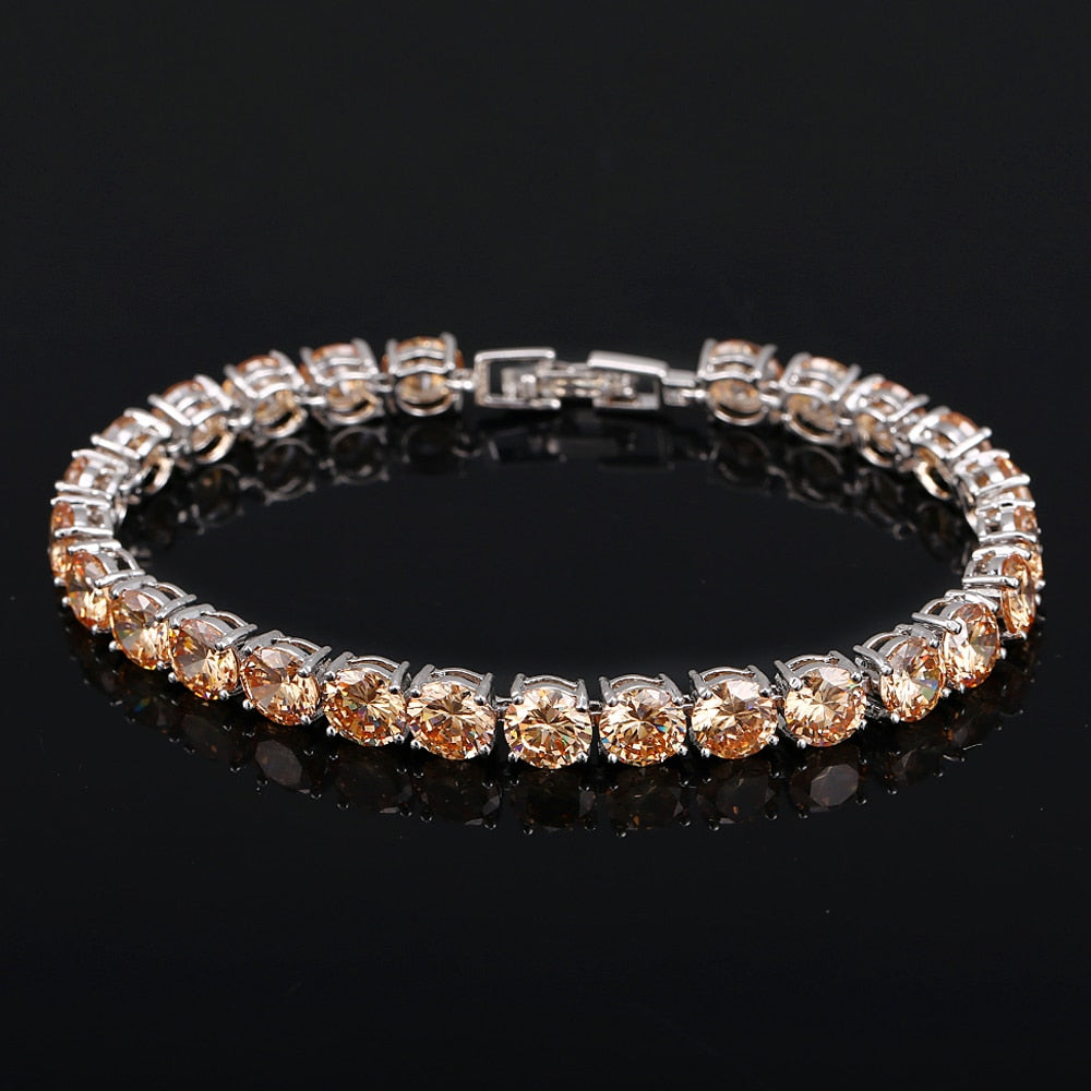 Crystal Heart Tennis Bracelet | Sparkling Accessory-Sparkling Wine-Nora Luxe
