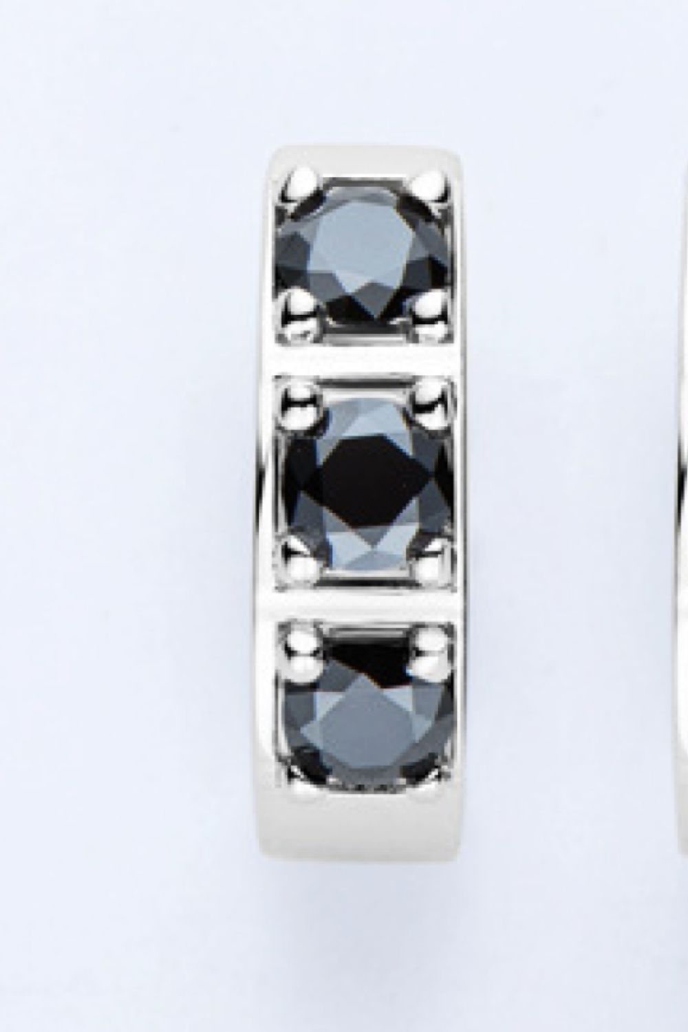 Crystal Hoop Elegant Earrings | Ear Sparkling Accessories-Black-One-size fits all-Nora Luxe