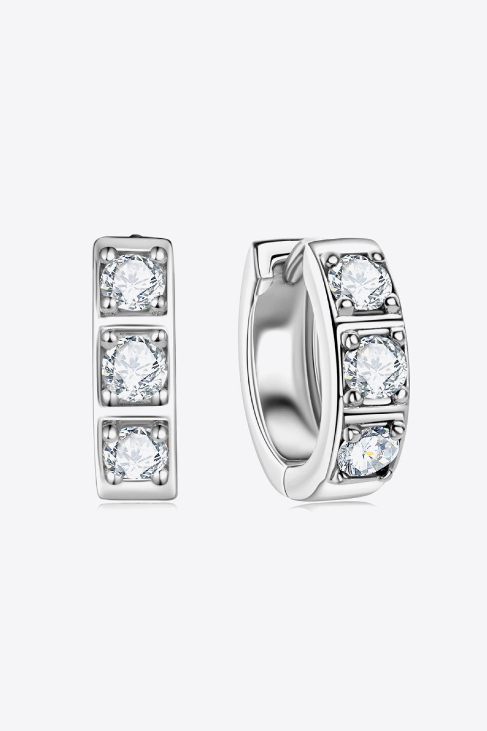 Crystal Hoop Elegant Earrings | Ear Sparkling Accessories-White-One-size fits all-Nora Luxe