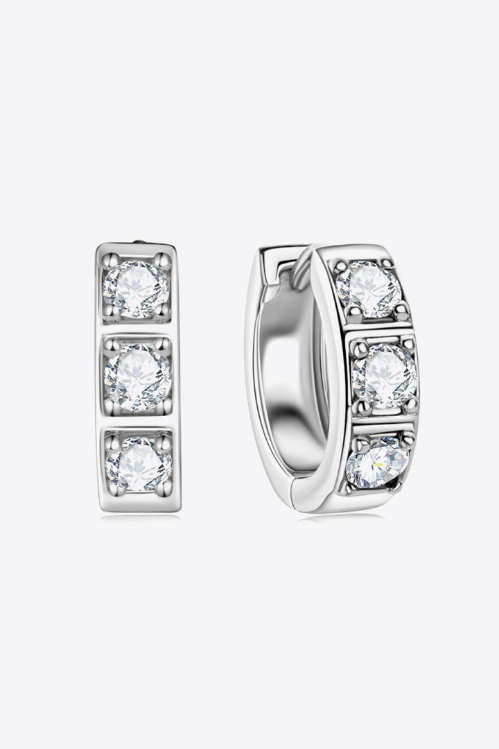 Crystal Hoop Elegant Earrings | Ear Sparkling Accessories-White-One-size fits all-Nora Luxe