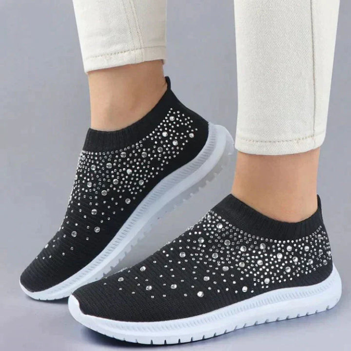 Crystal Shoes - GlamStep-BLACK-3.5-Nora Luxe
