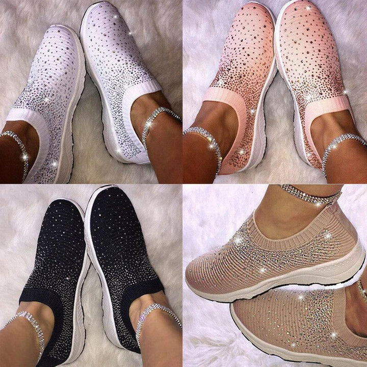 Crystal Shoes - GlamStep-WHITE-3.5-Nora Luxe