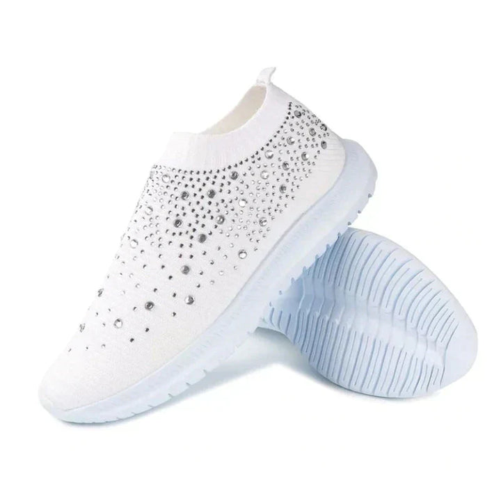 Crystal Shoes - GlamStep-WHITE-3.5-Nora Luxe
