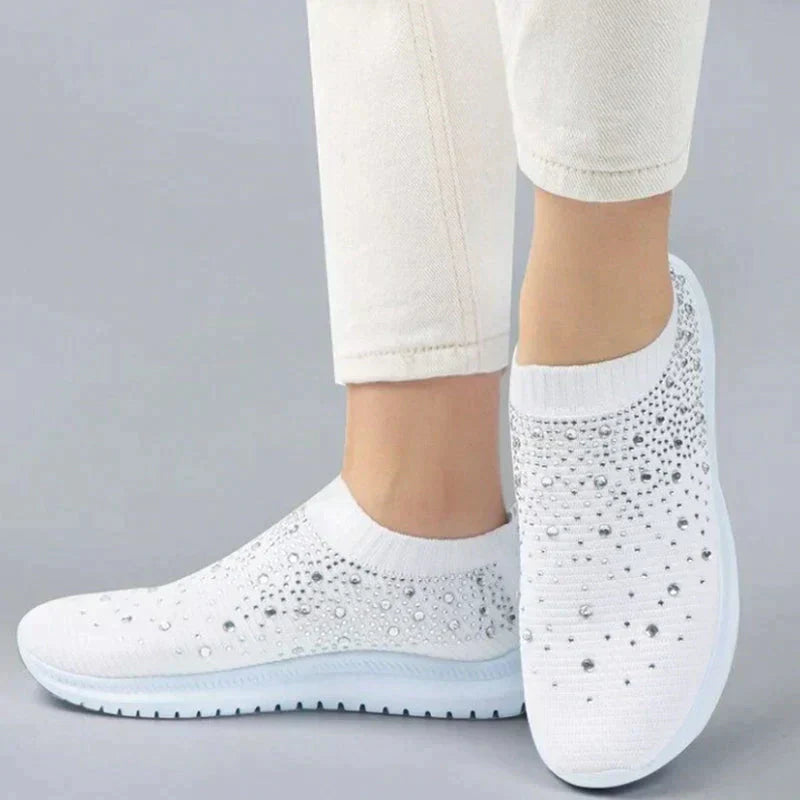 Crystal Shoes - GlamStep-WHITE-3.5-Nora Luxe