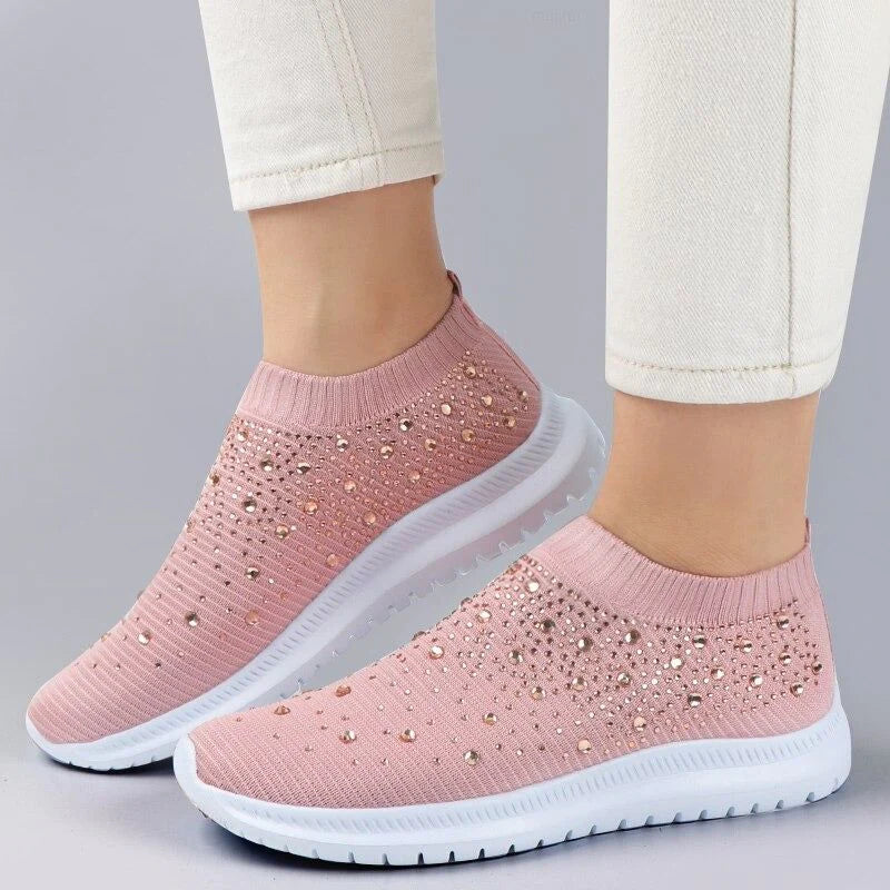 Crystal Shoes - GlamStep-WHITE-3.5-Nora Luxe