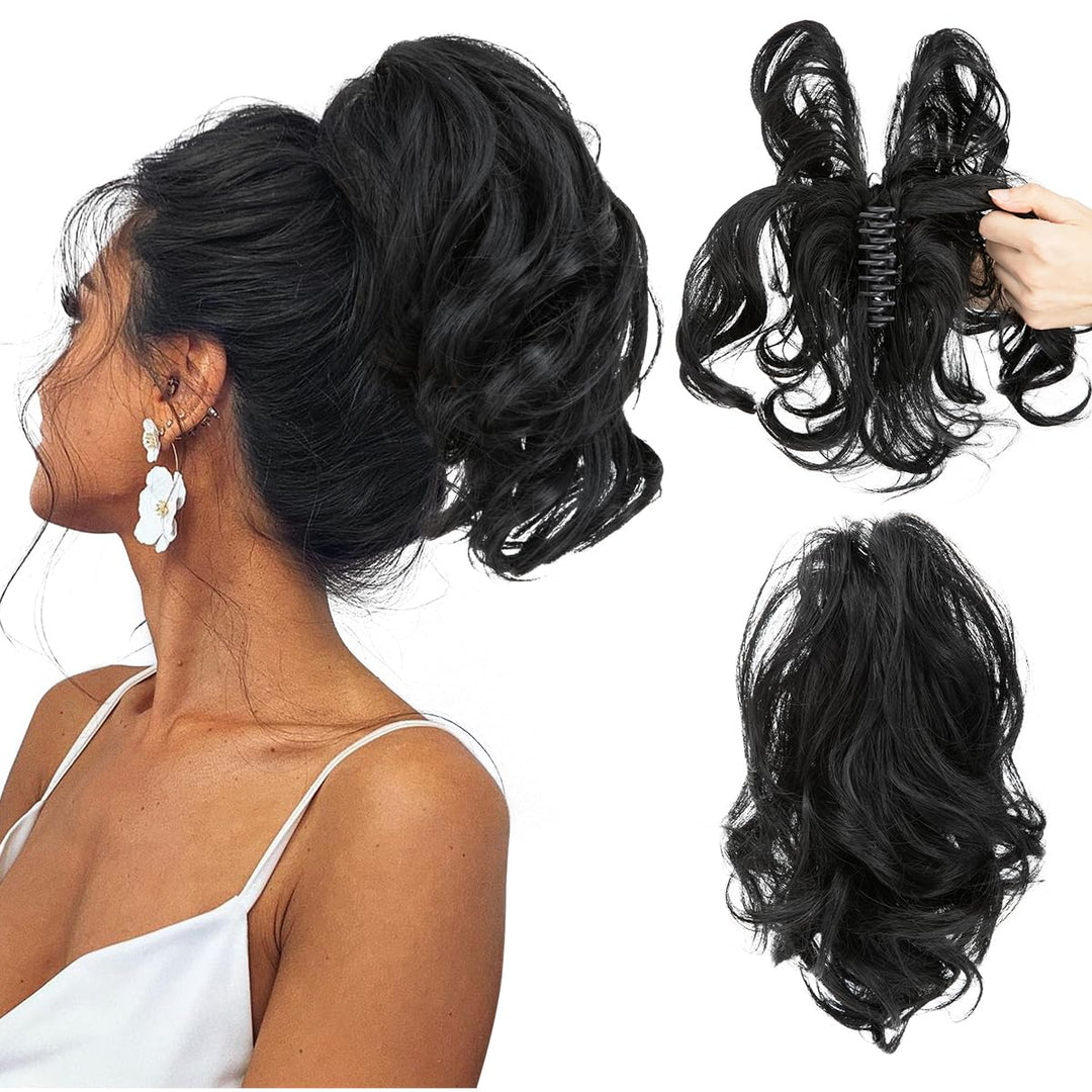 Curly Ponytail Hair Extension – Mira-Black-Nora Luxe
