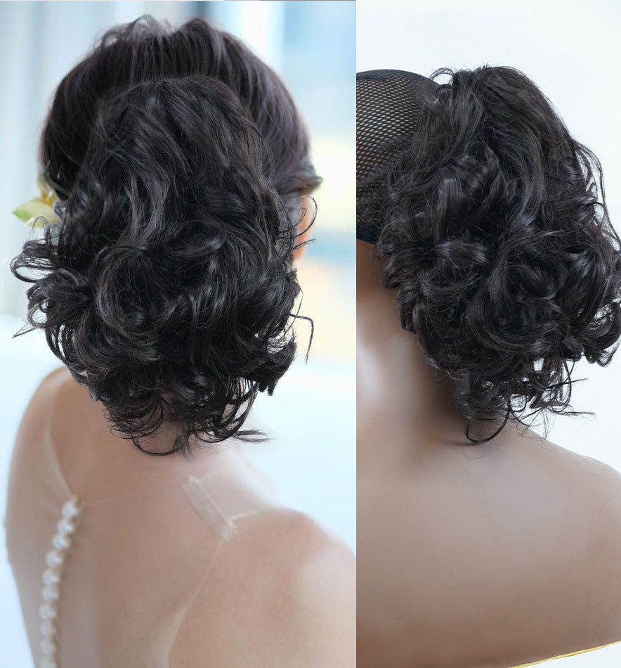 Curly Ponytail Hair Extension – Mira-Brown Black-Nora Luxe