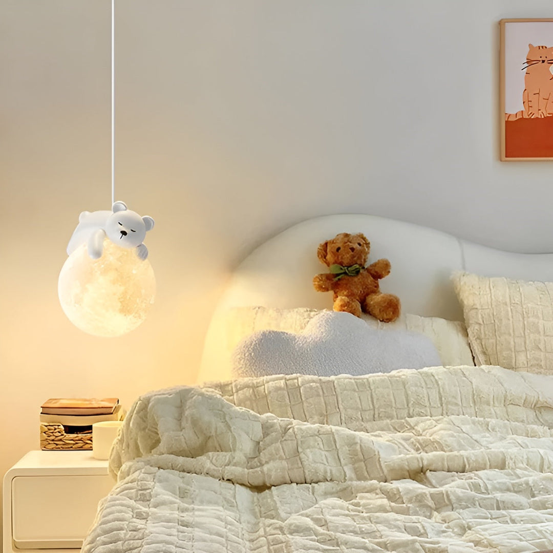 Cute Animals Pendant Light - LunarBuddy-Bear-Nora Luxe