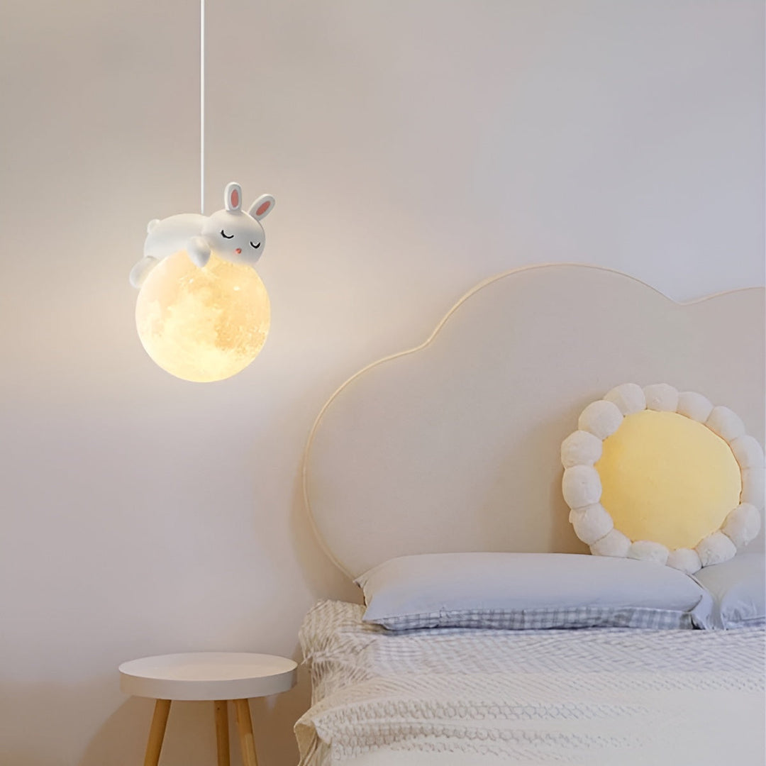 Cute Animals Pendant Light - LunarBuddy-Rabbit-Nora Luxe