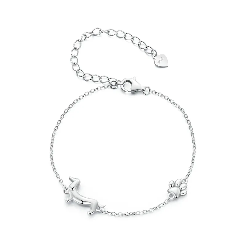 Cute Dachshund Dog Charm Bracelet | Stylish Jewellery-Nora Luxe